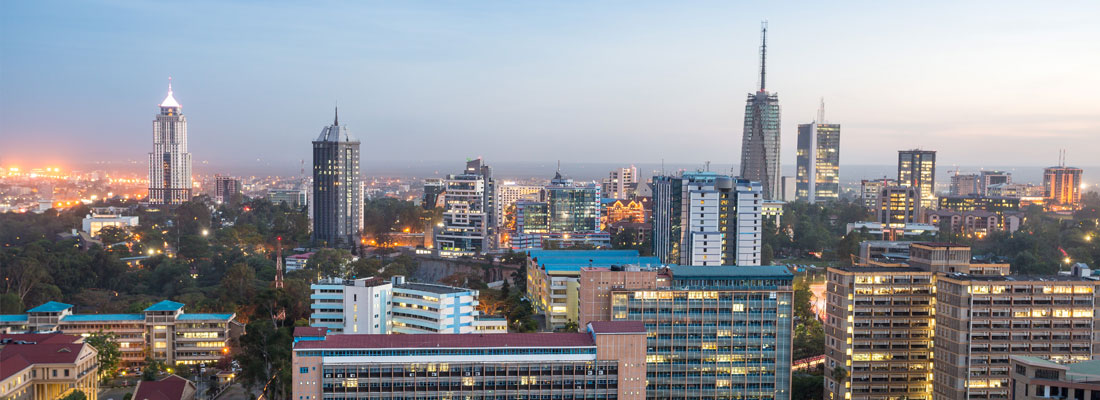 Cityscape view of Nairobi, Kenya